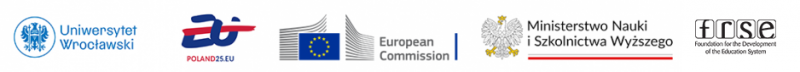 loga: Uniwersytet Wrocławski, Poland 25EU, European Comission, Ministerwstwo Nauki i Szkolnictwa Wyższego, FRSE